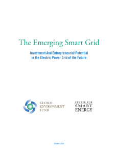 The Emerging Smart Grid energy smart Investment And Entrepreneurial Potential