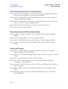 Theoretical and General Works: Colonial America