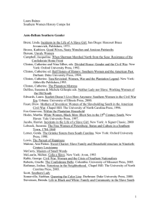 Laura Baines Southern Women History Comps list