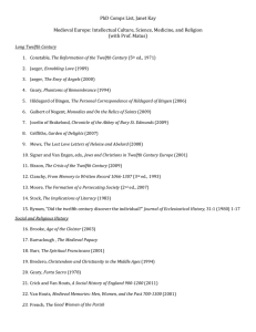 PhD	Comps	List,	Janet	Kay  Medieval	Europe:	Intellectual	Culture,	Science,	Medicine,	and	Religion (with	Prof.	Matus)
