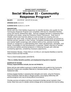 Social Worker II - Community Response Program*