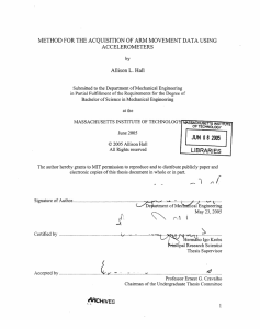 METHOD  FOR  THE  ACQUISITION  OF ARM... ACCELEROMETERS Allison  L. Hall