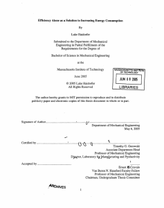 Efficiency  Alone  as  a Solution  to... By Luke  Haidorfer