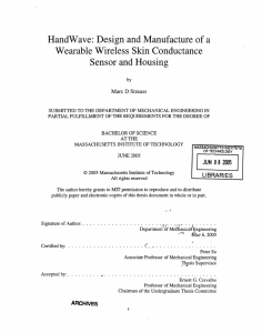 Wearable Wireless Skin Conductance Sensor and Housing Marc  D Strauss