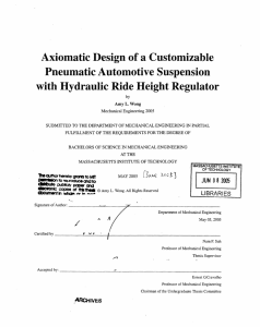 Axiomatic Design of a Customizable Pneumatic Automotive Suspension