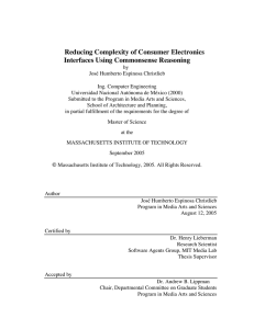 Reducing Complexity of Consumer Electronics Interfaces Using Commonsense Reasoning