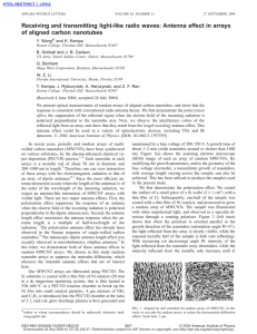 Receiving and transmitting light-like radio waves: Antenna effect in arrays