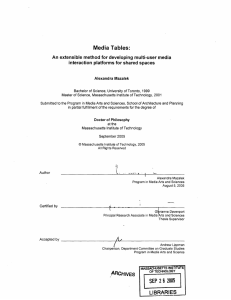 Media  Tables: An extensible method for developing  multi-user media