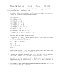 Math 434/Math 542 Test 1 Carter Fall 2012
