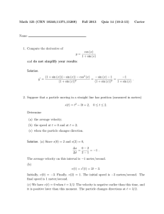 Math 125 (CRN 10240,11371,15269) Fall 2013 Quiz 14 (10-2-13) Carter