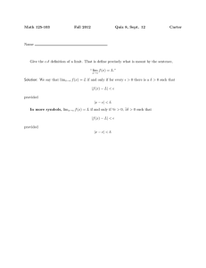 Math 125-103 Fall 2012 Quiz 8, Sept. 12 Carter