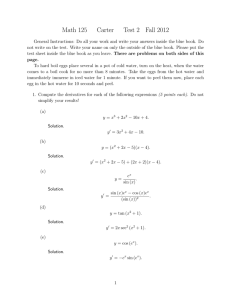 Math 125 Carter Test 2 Fall 2012