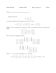 Math 237-101 Summer 2013 Quiz 7, June 18 Carter