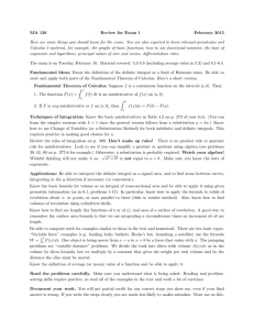 MA 126 Review for Exam 1 February 2015
