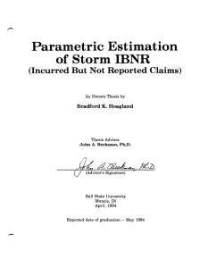 Parametric Estimation of Storm IBNR (Incurred But Not Reported Claims)