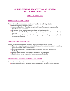 GUIDELINES FOR RECOGNITION OF AWARDS ZETA GAMMA CHAPTER  MAY CEREMONY