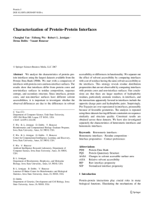 Characterization of Protein–Protein Interfaces