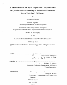 A Measurement of Spin-Dependent Asymmetries in Quasielastic Scattering of Polarized Electrons