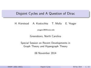 Disjoint Cycles and A Question of Dirac
