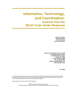 Information, Technology, and Coordination: Lessons from the World Trade Center Response