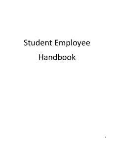 Student Employee Handbook 1