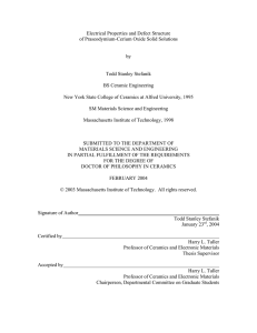 Electrical Properties and Defect Structure of Praseodymium-Cerium Oxide Solid Solutions  by