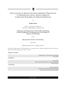 Application of Selected New Urbanist Principles to Residential Infill Developments