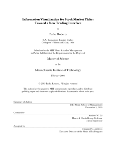 Information Visualization for Stock Market Ticks: Toward a New Trading Interface