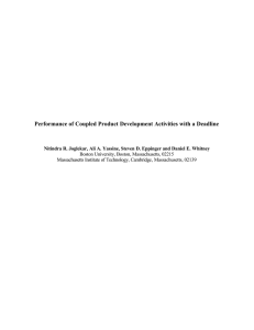 Performance of Coupled Product Development Activities with a Deadline