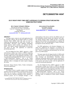 Proceedings of DETC ’00: ASME 2000 International Design Engineering Technical Conferences