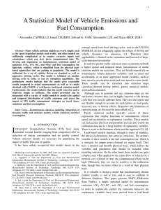 1 average speed from fixed driving cycles, such as the US... MOBILE6, do not adequately capture the effects of driving and