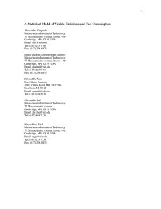 A Statistical Model of Vehicle Emissions and Fuel Consumption