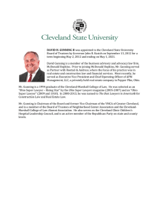 DAVID	H.	GUNNING	II Board	of	Trustees	by	Governor	John	R.	Kasich	on	September	13,	2012	for	a term	beginning	May	2,	2012	and	ending	on	May	1,	2021.
