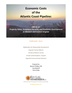 Economic Costs of the Atlantic Coast Pipeline: