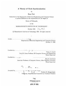 A  Theory  of  Clock  Synchronization