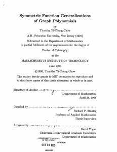 Symmetric  Function  Generalizations of  Graph Polynomials