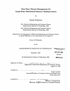 by Run-Time  Thread  Management  for Daniel  Nussbaum