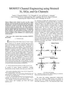 MOSFET Channel Engineering using Strained Si, SiGe, and Ge Channels