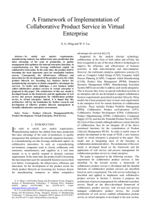 A Framework of Implementation of Collaborative Product Service in Virtual Enterprise