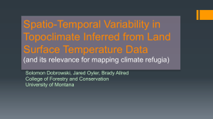 Spatio-Temporal Variability in Topoclimate Inferred from Land Surface Temperature Data