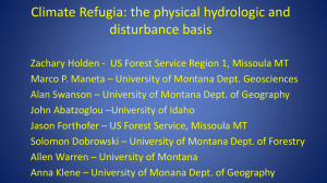 Climate Refugia: the physical hydrologic and disturbance basis