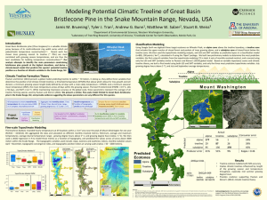 Modeling	Poten,al	Clima,c	Treeline	of	Great	Basin Bristlecone	Pine	in	the	Snake	Mountain	Range,	Nevada,	USA