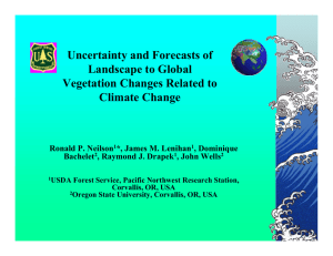 Uncertainty and Forecasts of Landscape to Global Vegetation Changes Related to Climate Change