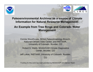 Paleoenvironmental Archives as a source of Climate