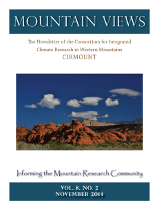 Mountain Views Informing the Mountain Research Community CIRMOUNT Th
