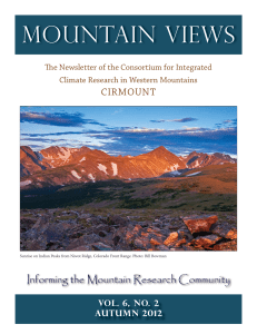 Mountain Views Informing the Mountain Research Community CIRMOUNT Th