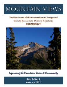 Mountain Views Informing the Mountain Research Community CIRMOUNT