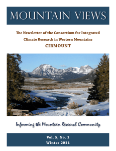 Mountain Views Informing the Mountain Research Community CIRMOUNT