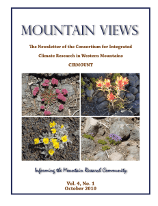 Mountain Views Informing the Mountain Research Community Vol. 4, No. 1 October 2010