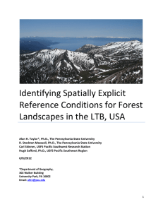 Identifying Spatially Explicit Reference Conditions for Forest Landscapes in the LTB, USA